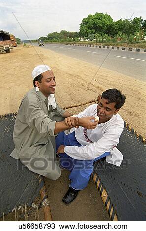 Stock Image - Truck drivers . Fotosearch