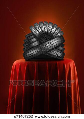 Stock Image - Turban made from tyres . Fotosearch
