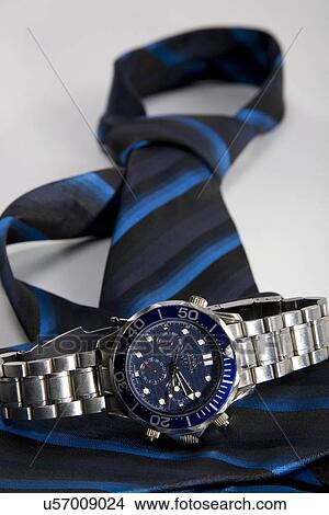 Picture - Wrist watch and tie . Fotosearch