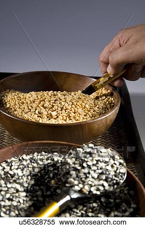 Stock Photography - Yellow and brown pulses . Fotosearch