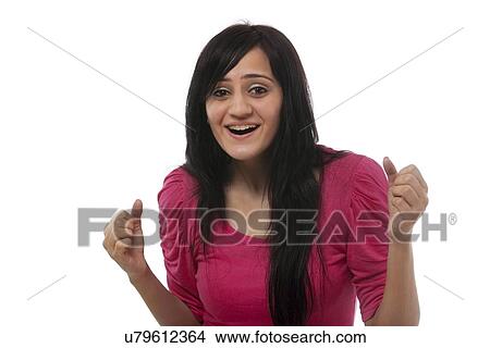Young girl cheering View Large Photo Image Picture - Young girl cheering . Fotosearch