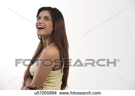 Picture - Young woman laughing . Fotosearch