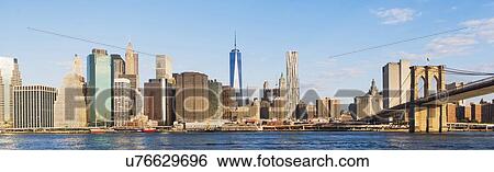 Brooklyn Bridge and Freedom Tower View Large Photo Image Stock Photograph - Brooklyn Bridge and Freedom Tower. Fotosearch