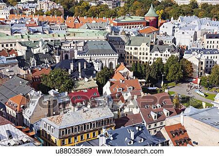 City architecture with Powder Tower View Large Photo Image Stock Photo - City architecture with Powder Tower. Fotosearch