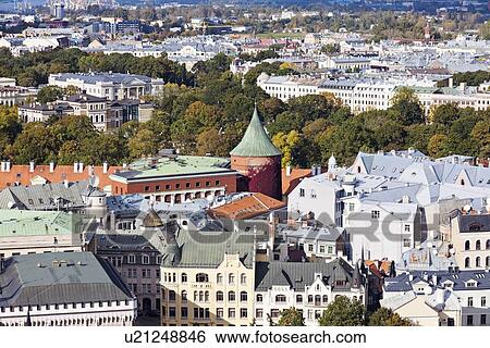 City architecture with Powder Tower View Large Photo Image Stock Photograph - City architecture with Powder Tower. Fotosearch