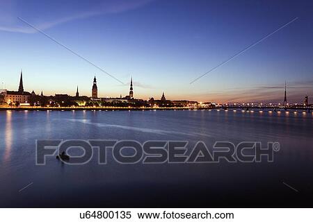 City reflecting in River Daugava View Large Photo Image Stock Photography - City reflecting in River Daugava. Fotosearch