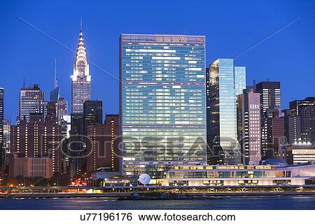Stock Photograph - Cityscape at night. Fotosearch
