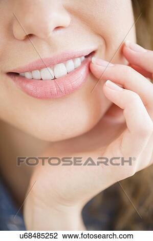 Close-up of woman's lips View Large Photo Image Stock Image - Close-up of woman's lips. Fotosearch