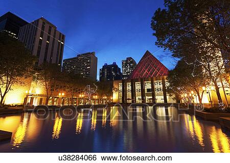Edmonton City Hall by pond at dusk View Large Photo Image Stock Photograph - Edmonton City Hall by pond at dusk. Fotosearch