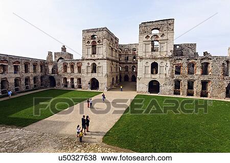 Elevated view of old palace and courtyard View Large Photo Image Stock Photo - Elevated view of old palace and courtyard. Fotosearch