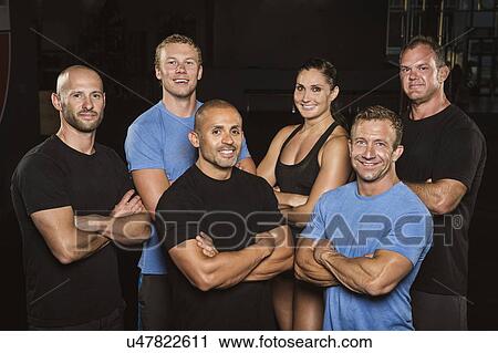 Group portrait of personal trainers View Large Photo Image Stock Image - Group portrait of personal trainers. Fotosearch