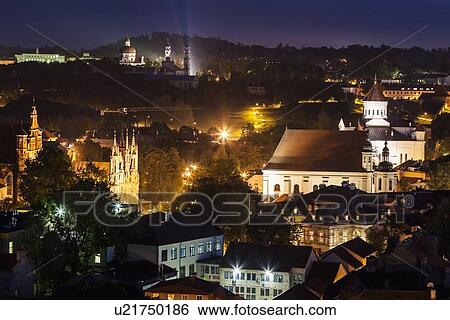 Illuminated cityscape View Large Photo Image Stock Photograph - Illuminated cityscape. Fotosearch