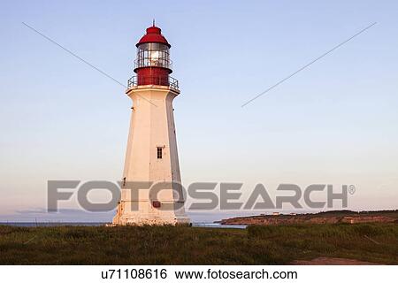 Stock Photograph - Lighthouse against clear sky. Fotosearch
