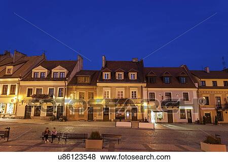 Market square at night View Large Photo Image Stock Photo - Market square at night. Fotosearch