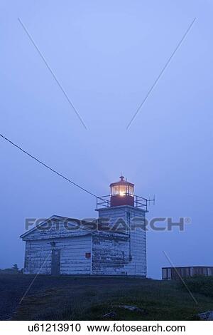 Stock Image - Port Bickerton Lighthouse at dusk. Fotosearch