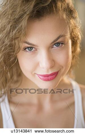 Portrait of attractive young woman View Large Photo Image Stock Image - Portrait of attractive young woman. Fotosearch