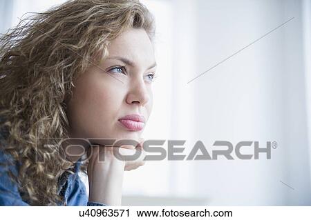 Portrait of attractive young woman View Large Photo Image Stock Image - Portrait of attractive young woman. Fotosearch