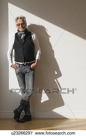 Portrait of fashionable senior man View Large Photo Image Stock Photo - Portrait of fashionable senior man. Fotosearch