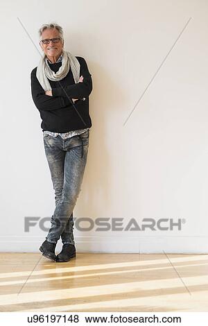 Stock Photo - Portrait of fashionable senior man. Fotosearch