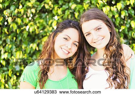Portrait of female friends (14-15) View Large Photo Image Stock Image - Portrait of female friends (14-15). Fotosearch