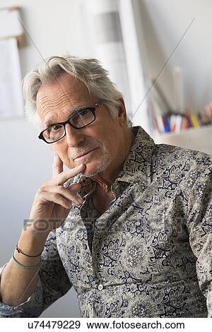 Stock Photo - Portrait of senior man. Fotosearch