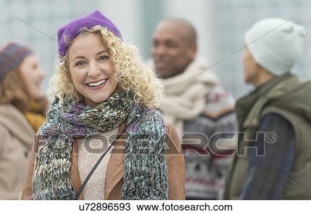 Portrait of smiling woman View Large Photo Image Stock Image - Portrait of smiling woman. Fotosearch