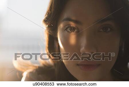 Portrait of young woman View Large Photo Image Stock Image - Portrait of young woman. Fotosearch