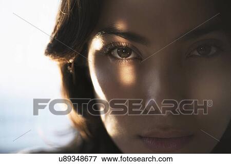 Stock Photo - Portrait of young woman. Fotosearch