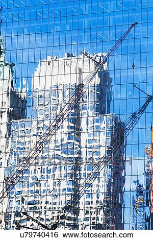 Reflection of building in facade View Large Photo Image Stock Photograph - Reflection of building in facade. Fotosearch