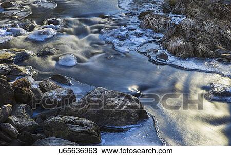 Stream in winter View Large Photo Image Stock Image - Stream in winter. Fotosearch