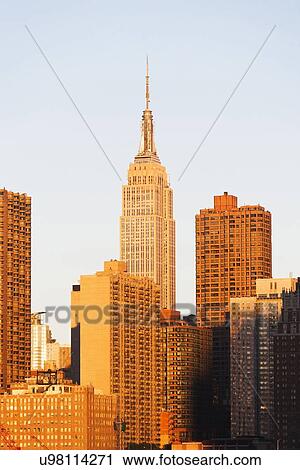 Stock Image - View of Empire State Building. Fotosearch