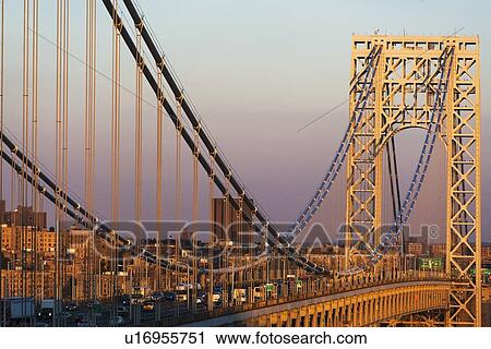 Stock Image - View of George Washington bridge. Fotosearch