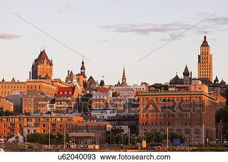 View of old town architecture on hill at sunset View Large Photo Image Stock Image - View of old town architecture on hill at sunset. Fotosearch