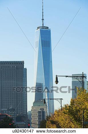 Stock Photo - View of One World Trade Center. Fotosearch