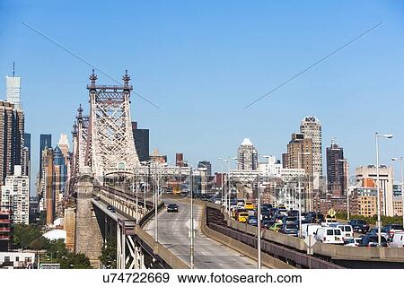 Stock Photo - View of Queensboro Bridge. Fotosearch