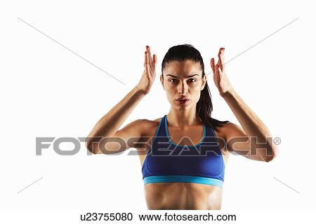 Athlete focusing during training View Large Photo Image Stock Image - Athlete focusing during training. Fotosearch