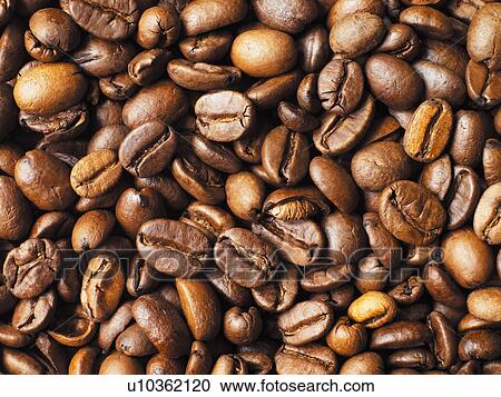 Stock Image - Close up of coffee beans. Fotosearch