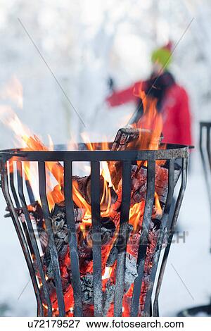 Close up of fire in pit View Large Photo Image Stock Photo - Close up of fire in pit. Fotosearch