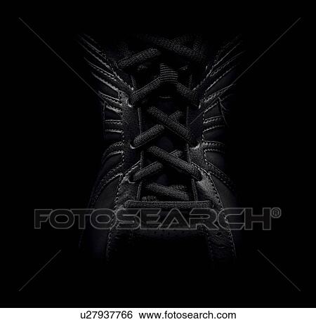 Close up of laced sneaker View Large Photo Image Stock Photograph - Close up of laced sneaker. Fotosearch