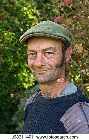 Stock Image - Close up of man's smiling face. Fotosearch