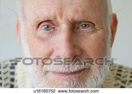Stock Image - Close up of older man's face. Fotosearch