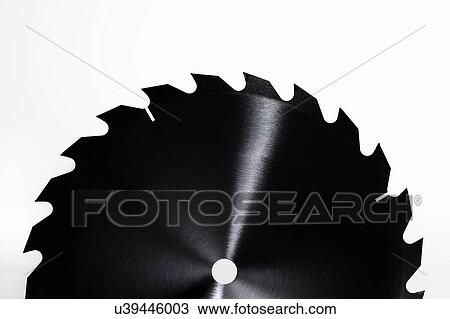 Stock Image - Close up of saw blade. Fotosearch