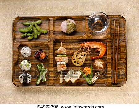 Close up of tray of food View Large Photo Image Stock Photograph - Close up of tray of food. Fotosearch