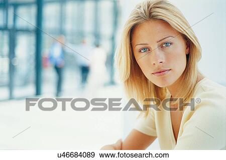 Stock Photo - Close up of woman's face. Fotosearch