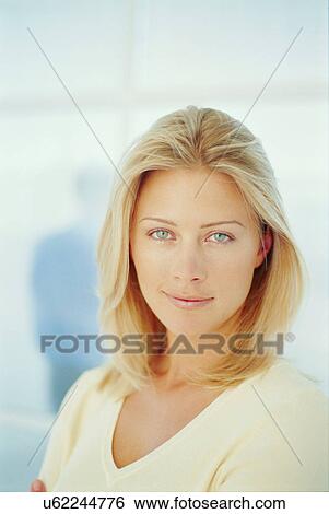 Close up of woman's smiling face View Large Photo Image Stock Photograph - Close up of woman's smiling face. Fotosearch