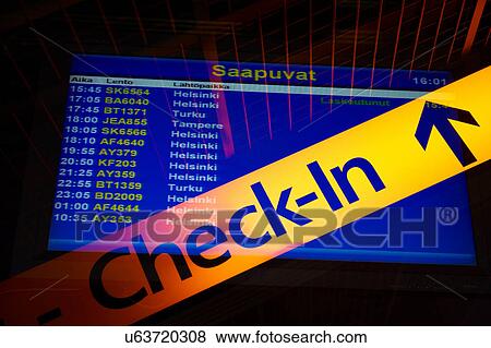 Flight schedule in Finland airport View Large Photo Image Stock Photo - Flight schedule in Finland airport. Fotosearch