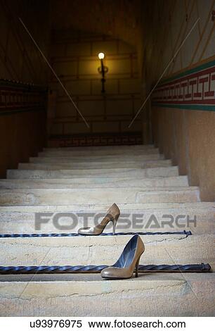 High heels on steps View Large Photo Image Stock Photography - High heels on steps. Fotosearch