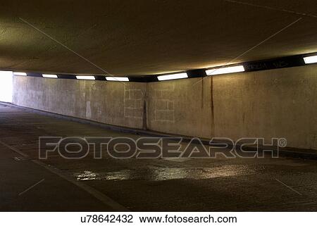 Stock Image - Lighting in tunnel. Fotosearch