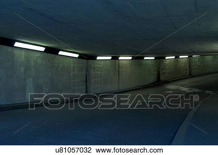 Stock Image - Lighting in tunnel. Fotosearch