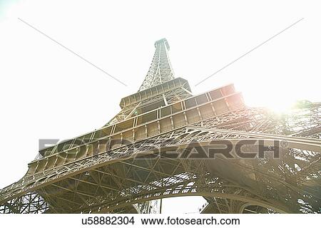 Low angle view of Eiffel Tower in Paris View Large Photo Image Picture - Low angle view of Eiffel Tower in Paris. Fotosearch